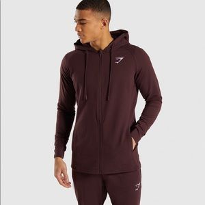 GYMSHARK CRITICAL ZIP HOODIE RED